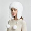 Unisex letecká čepice z umělé kožešiny Zesílená ushanka z umělé liščí kožešiny s klapkami na uši Teplá zimní venkovní čepice