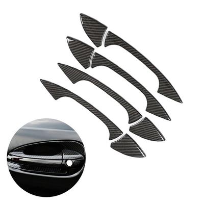 For Mercedes Benz C E GLK ML CLA Class W166 W117 X204 W204 W212 W246 Carbon Texture Car Exterior Door Handle Bowl Cover Trim