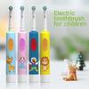 Periuță de dinți electrică pentru copii, desen animat colorat, cu capete de schimb, perie moale reîncărcabilă cu ultrasunete pentru curățarea părului pentru copii