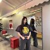 Tide Marke Gewaschenes Smiley-Gesicht Print Kurzarm High Street Lässiges T-Shirt
