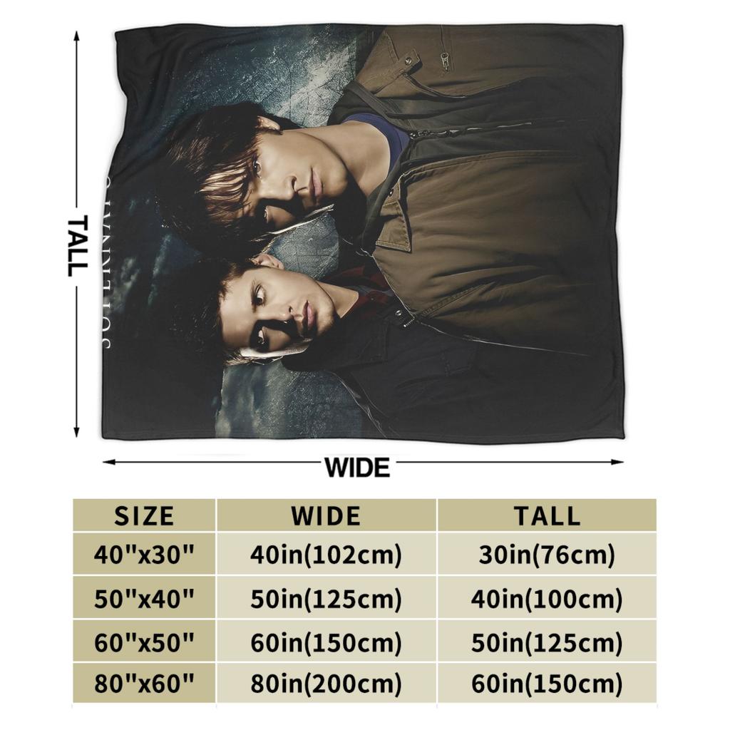 Supernatural Dean Winchester Flannel Blanket Autumn Warm Soft Bedding Throws Bedroom Novelty Bedspread Sofa Bed Cover