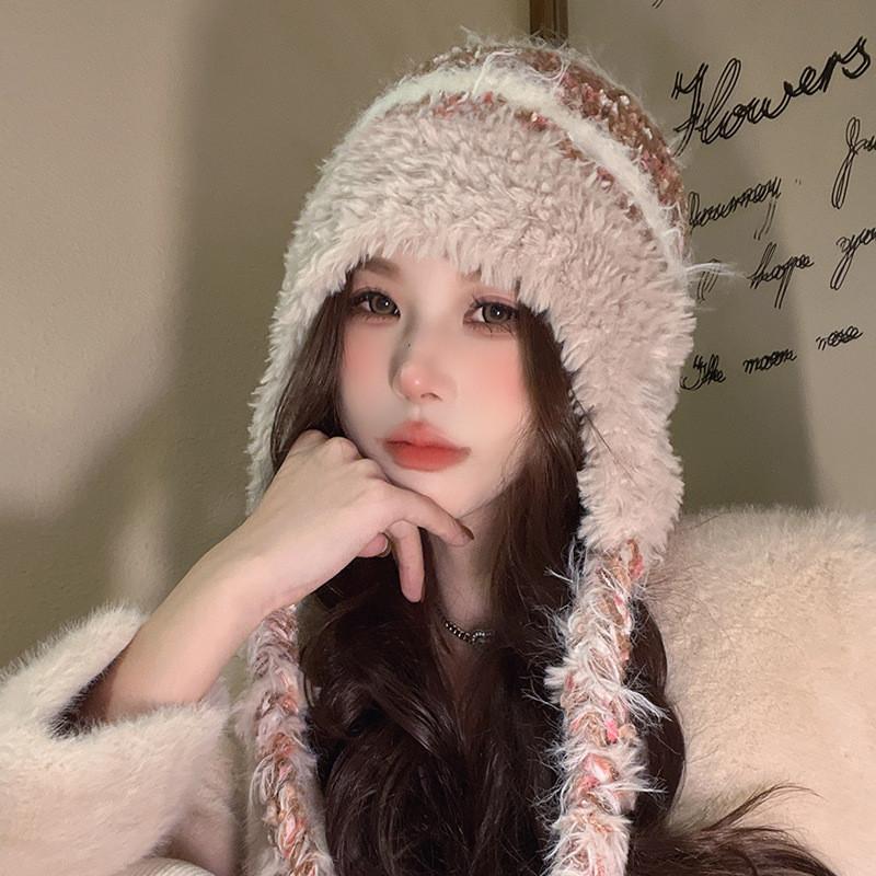 Cute Bear Ear Knit Hat For Women With Warmth And Windproof Features Perfect For Fall And Winter