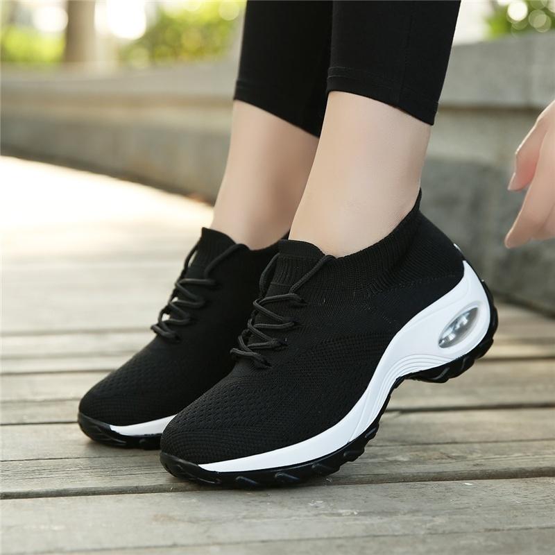 Women Sneakers Fashion Casual Shoes Sport Running Sneakers Women's Breathable Air Cushion Platform Shoes Ladies Lightweight Fitness Shoes