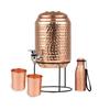 Copper Water Dispenser with Tap and Stand Free 2 Copper Glasses and 300 ML Copper Water Bottle