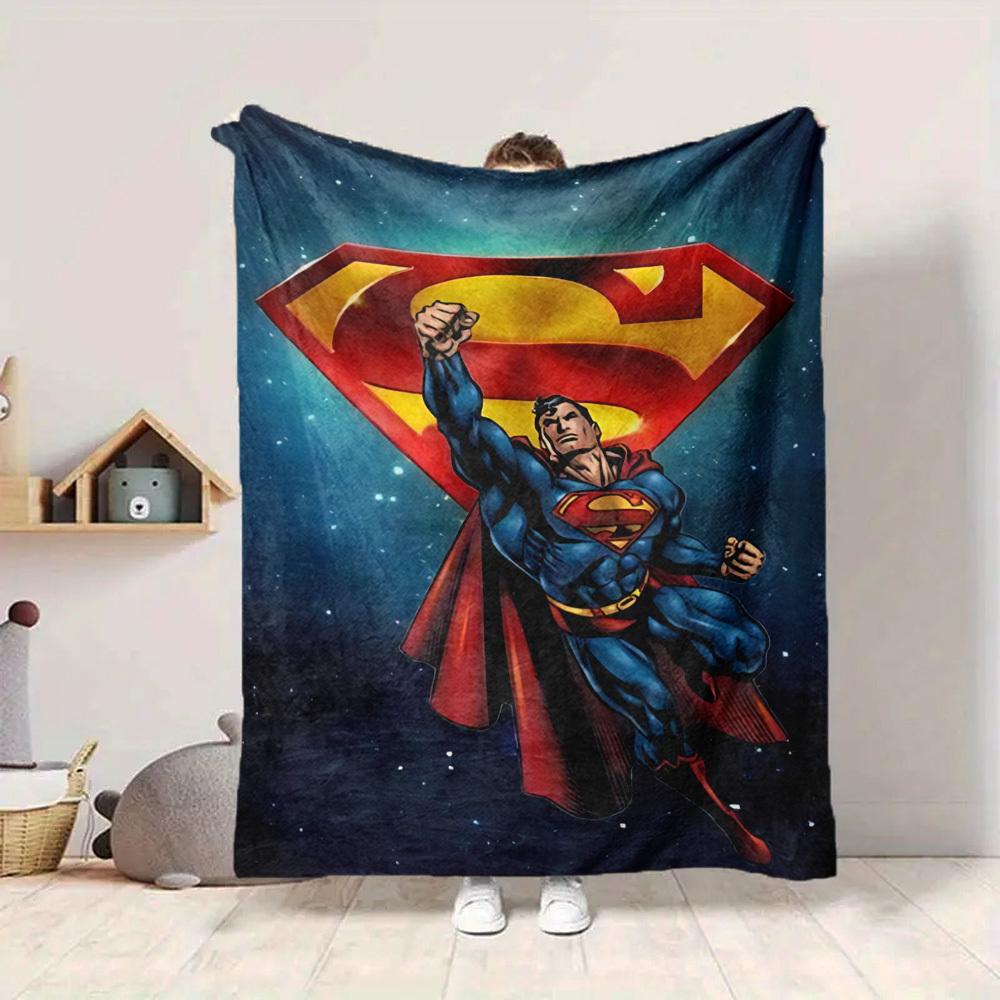 1ks Flanelová deka Superman Měkká, hřejivá a útulná na pohovku, postel, do kanceláře a na cesty Všestranný dárek pro každé roční období, Vánoční dárek