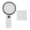 30X Handheld Groot Vergrootglas UV Bankbiljet Inspectie Vergrootglas 12 LED Verlicht