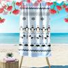 Pinguïns in ijzige harmonie Print strandlaken, sneldrogend, geschikt voor reizen, buitensporten, joggen, het strand en zwemmen, cadeau