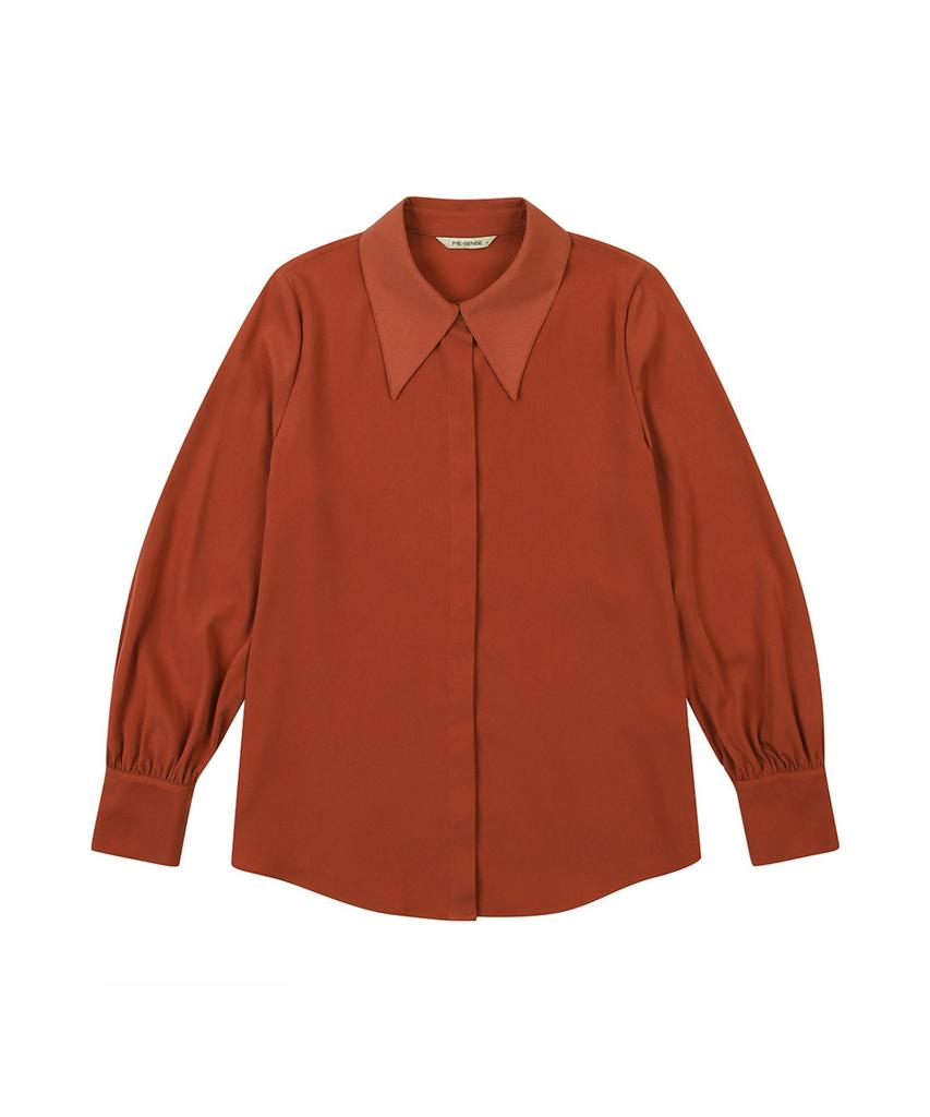 MESENSE Hidden Button Collar Blouse_Mb19Blp108Z