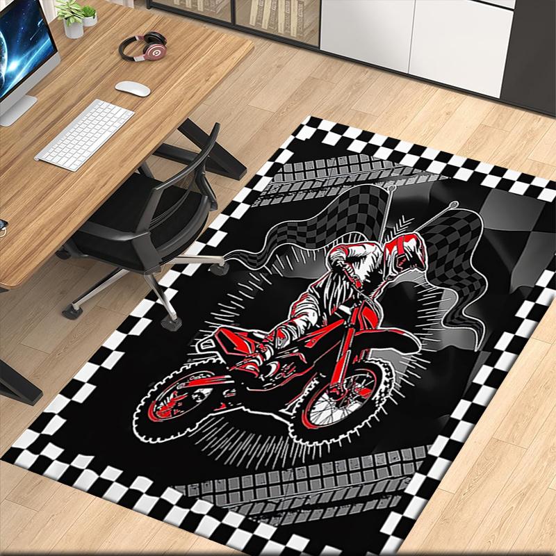 Covor Imprimat Motociclete Off-Road, pentru Scaun de Birou Camera de Zi Dormitor Bucătărie Decor Cadouri.