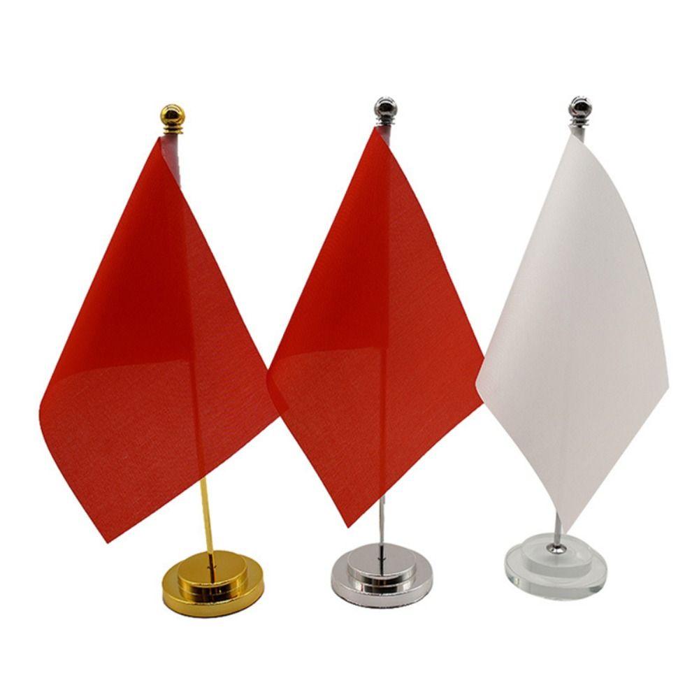 Metall Tischflaggenmast Stabile Basis Fahnenmast Hochwertiger Schreibtisch-Flaggenhalter Büro
