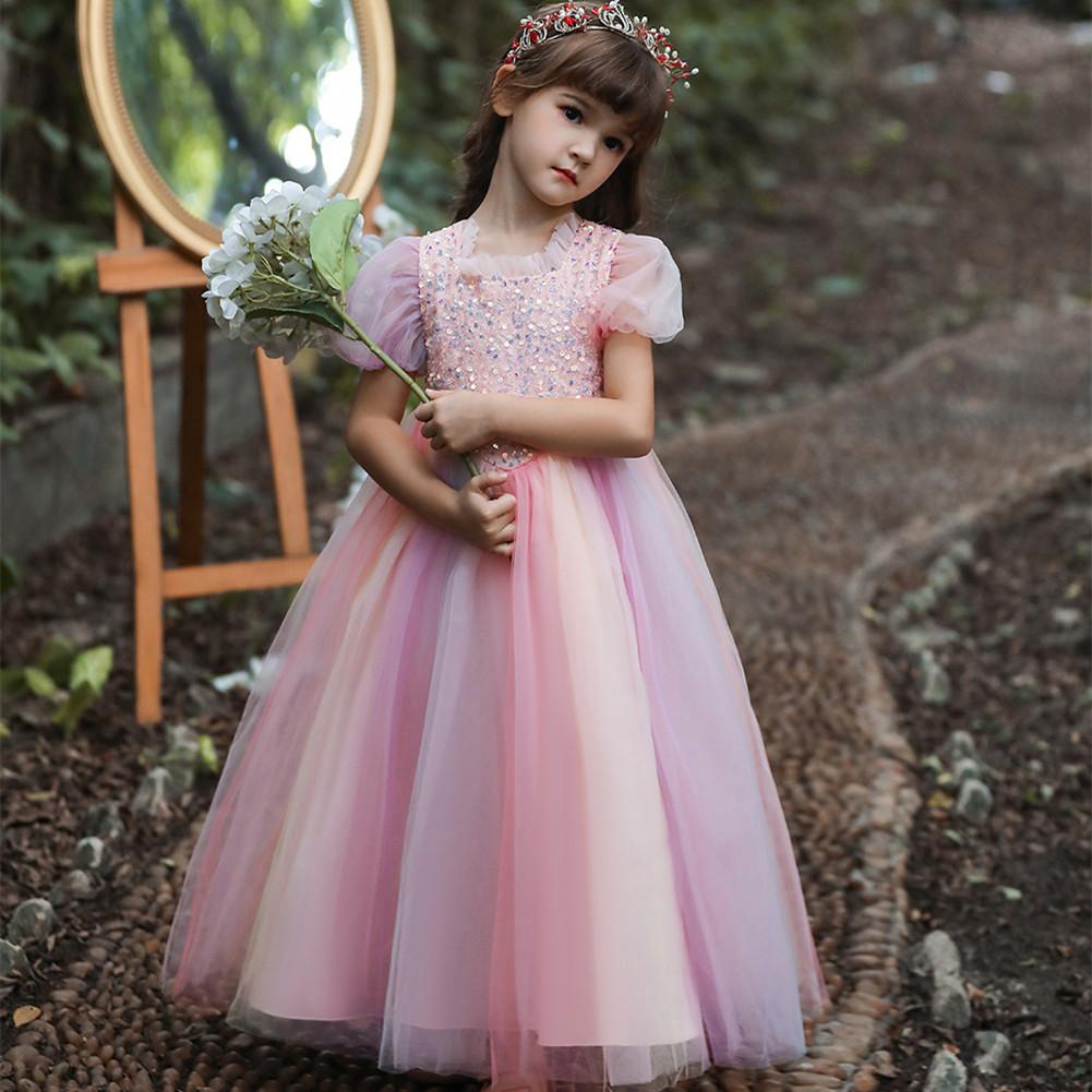 Christmas Girls Baby Birthday Show Piano Performance Tutu Children's Dresses Princess Skirt Party and Banquet Dresses