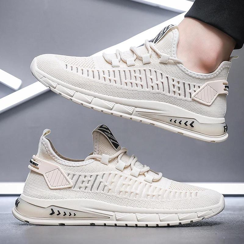 Men Summer Sports Sneakers Breathable Mesh New Men's Running Shoes Fresh Outdoor Large Suitable for Sports Activities and Daily Wear