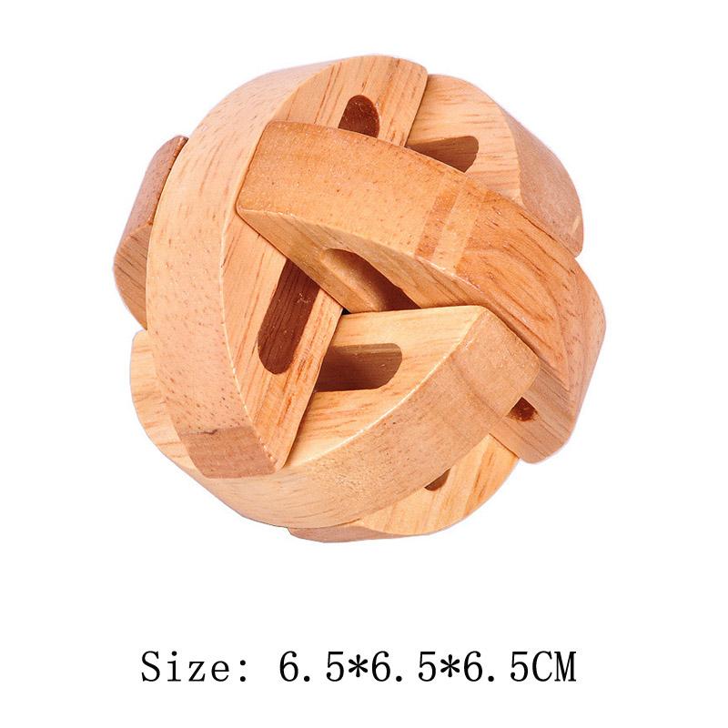 Wooden Kong Ming Lock Lu Ban Lock IQ Brain Teaser Puzzle Inteligencia Rompecabezas 3D De Madera Montessori Educational Toys