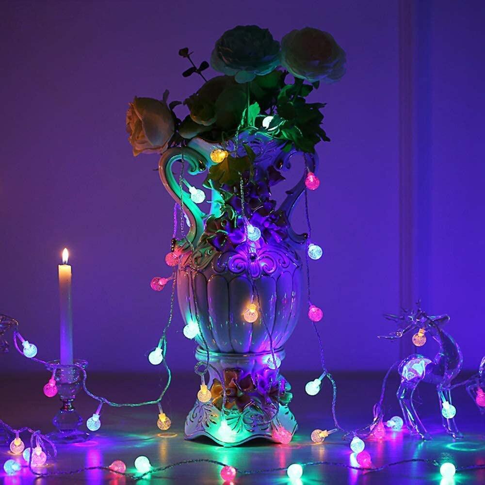 5M 10M 100LEDs LED String Lights Fairy Bubble Ball Lamp Holiday Lighting Garland AAA Battery Indoor For Christmas Wedding Decoration