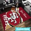 Custom Name Rug San Francisco Football Area Rug Suitable for Indoor And Outdoor,Carpets for Homes, Offices,Living Rooms,Home Decor,Christmas Gift