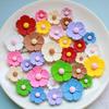 5Pcs Resin Flowers DIY Accessories Flat Back Blooms Ornaments for Jewelry Hair Accessories DIY Craft Projects