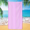 Striped Beach Towel Black and White Minimalist Art Towel for All Ages Great for Pool Days and Family Outings