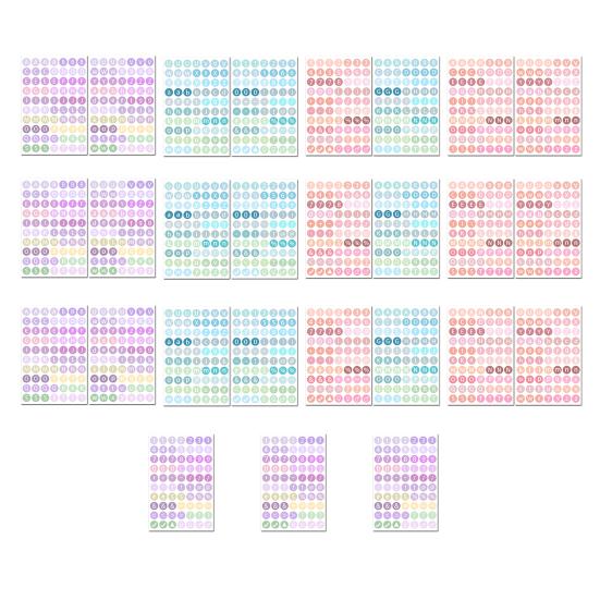 Kolorowe Naklejki Kropki z Literami Alfabetu Cyframi Naklejki DIY do Scrapbookingu Dziennika Projektów Rękodzielniczych Łatwe do Odklejenia Usuwalne Niezbędne do Planera Karty