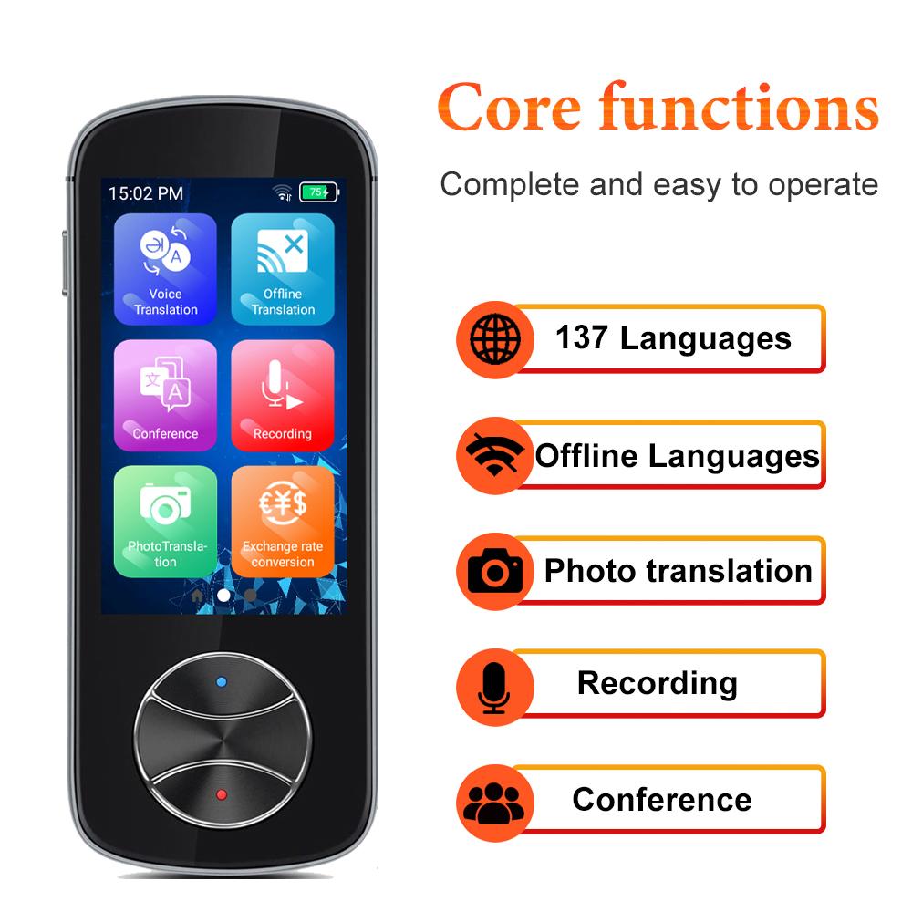Language Translator Device 137 Languages Two-Way Instant Voice Photo Translation