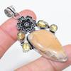 Natural Maligano Jasper, Citrine 925 Sterling Silver Jewelry Pendant 2.64" AP-13415