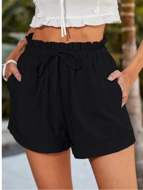 2023 Summer Women's Solid Color Loose Casual Fashion Shorts