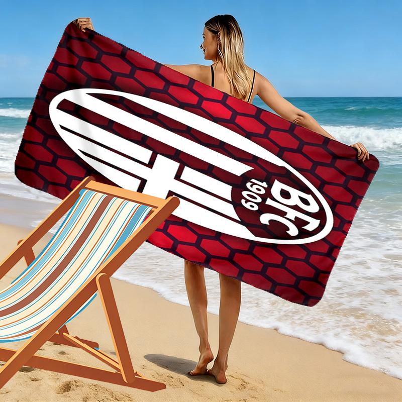 Bologna FC 1909 Print Beach Towel, Large Soft Quick Dry Towel for Beach Camping Swimming