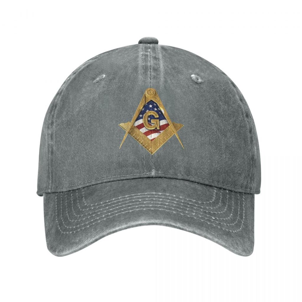 American USA Compass Masonic Freemason Water Washing Copy Baseball Cap Snapback Cowboy Hats Freemasonic Cap Summer Casquette
