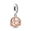 New Fine Rose Gold White Pink Clip Dasiy Ocean Summer Charms Fit Original Sterling Silver Plated 925 Bracelet For Women Jewelry