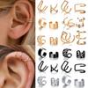 Ear Cuff Gold Leaves Non-Piercing Ear Clips Fake Cartilage Earrings Clip Earrings for Women Men Jewelry Gifts