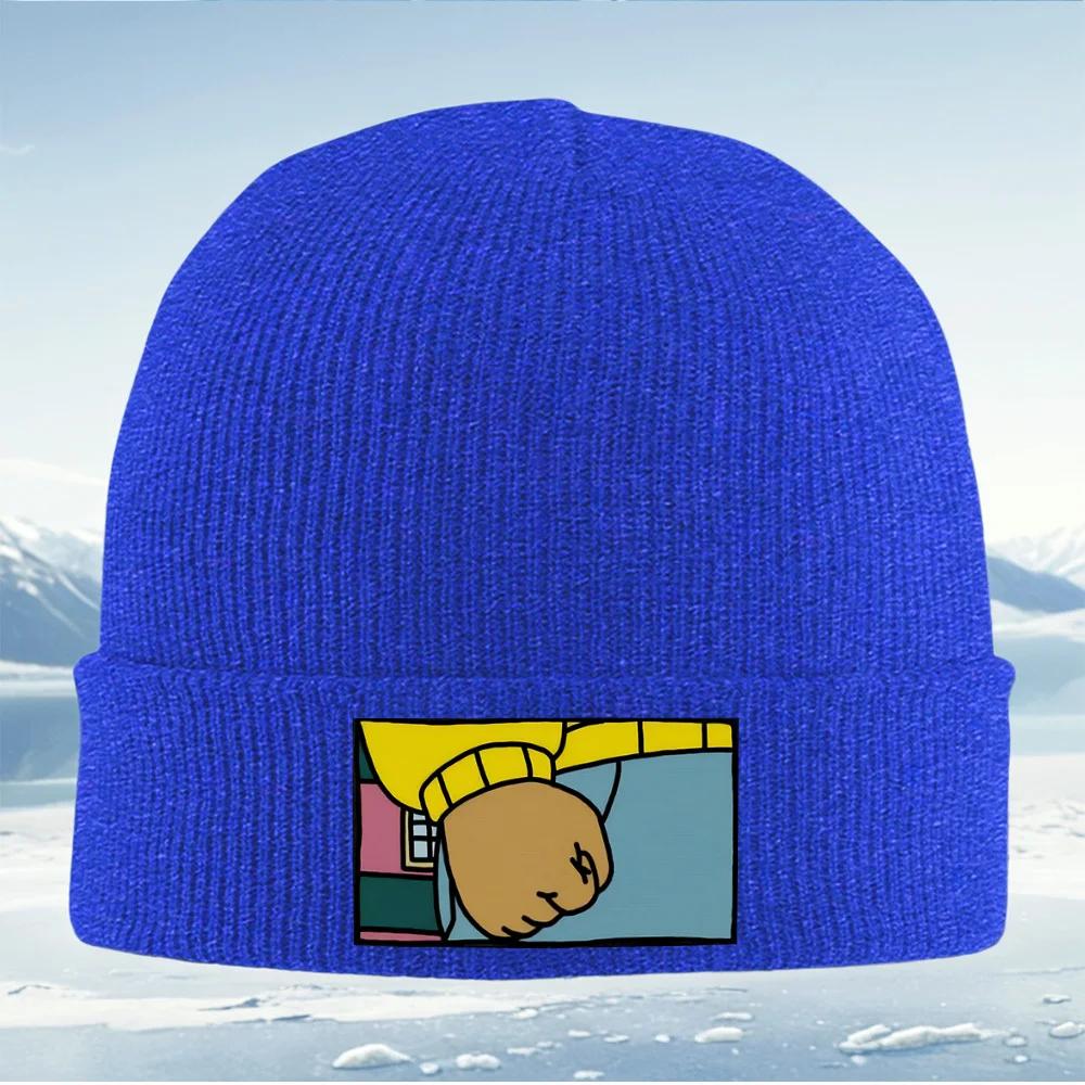 Fist And Yellow Sweater Design Unisex Women Unisex Knitted Hat Beanie Pullover Cap Winter Thermal Warm Christmas Outdoor Cycling Hi