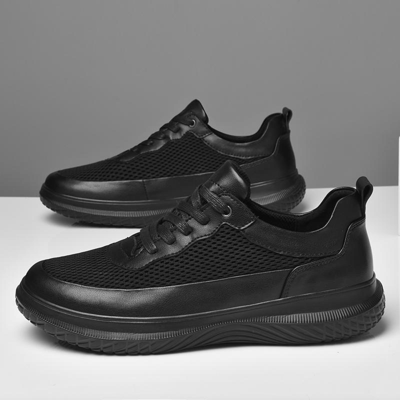 Mode Hoge Kwaliteit Heren Echt Lederen Schoenen Modeontwerper Heren Sneakers Casual Schoenen Luxe Merk Man Vulkaniseer Schoenen Trekking Plat