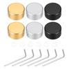 Uxcell 6 Peças Botão de Pedal de Guitarra Footswitch Tampas Superiores de Metal para Pedal de Efeito de Guitarra e Topos Pretos, Tampas, Botões de 3/8 de polegada, Dourado,