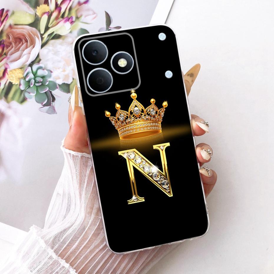 2026 Fashion Letter Phone Case For Realme Note 80 RMX5388 Clear TPU Back Cover For Realme Note80 4G Soft Silicone Cases
