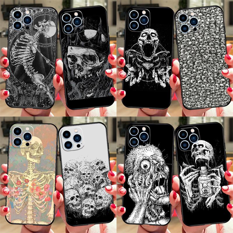 Gothic Fashion Skull Case For Realme C75 C63 C61 C65 C67 C55 C51 C53 C35 C71 15 11 12 13 14 Pro Plus GT6 GT7 Pro