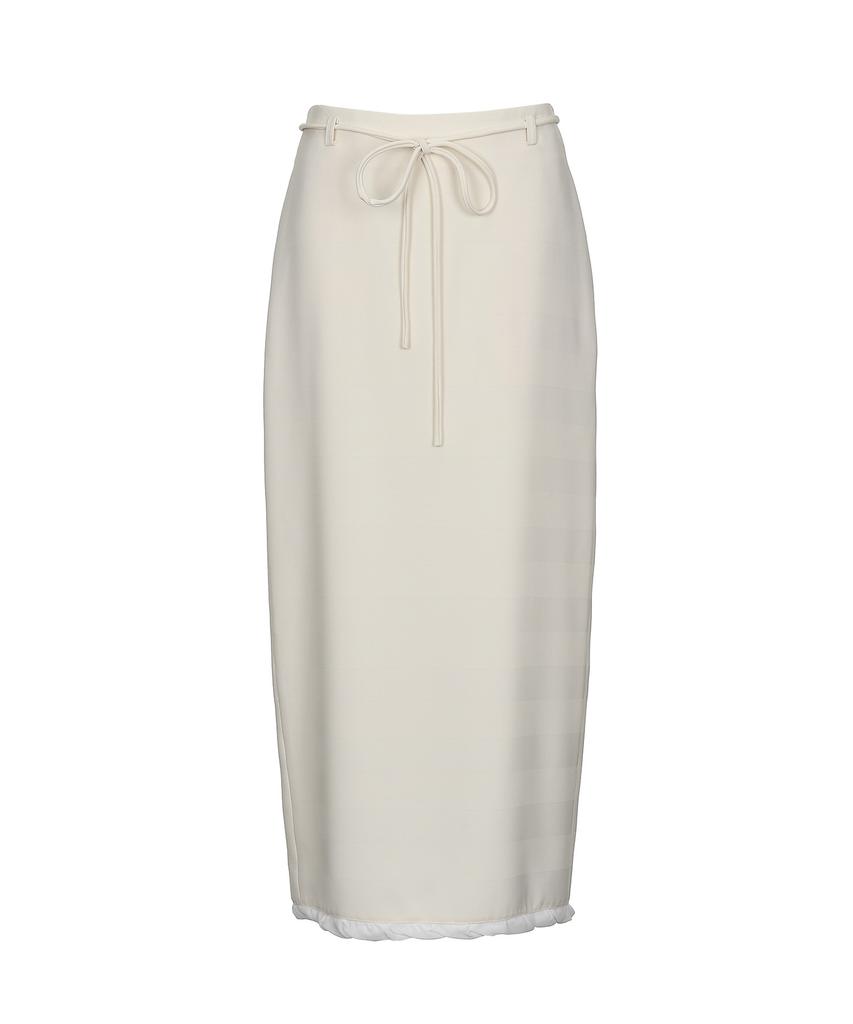 Bimuet Frill-Detailed H-Line Skirt Ivory