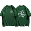 Men Clothes Plus Size Anti Cardio Club T Shirt Gym Life Letter Print T-Shirt Cotton Tshirt for Women Oversize Male Tee Summer