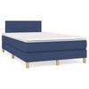 Vidaxl Continental Bed with Mattress, Blue 120X190 Cm, Fabric