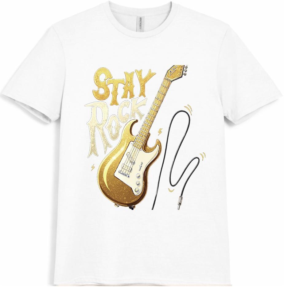 E-Gitarre T-Shirt Rock n Roll Rockmusik Band Liebhaber T-Shirt