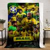 Brazil Football Team Designed Flannel blanket for bedroom, living room, sofa, and nap