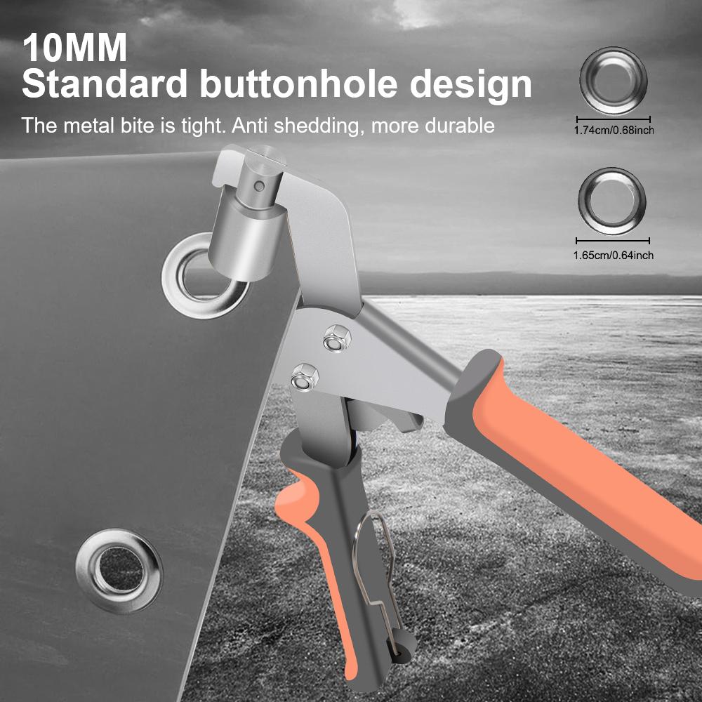 Metal Air Hole Rivet Plier Grommet Eyelet Plier Kit 3/8 Inch 10mm Eyelet Installation Tool Handheld Hole Punch Leather Eyelet Puncher