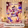 Custom Personalized Tapestry,The Amazing Digital Circus Print Custom Name Text Wall Art Hanging for Bedroom