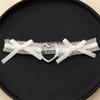 Lolita Lace Garters Leg Belt Punk Cross Heart Bow Leg Ring Goth Elastic Bell Thigh Choker Chain Women Lingerie Cosplay Harness