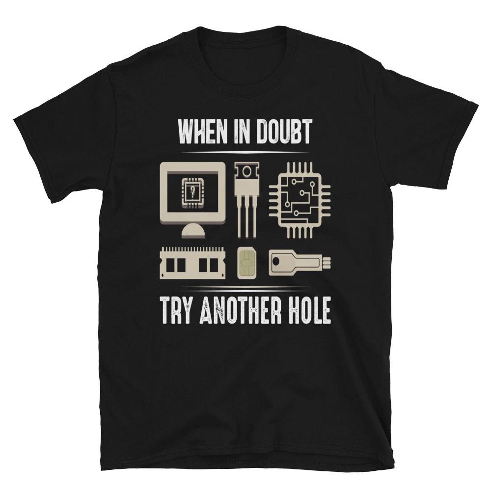 Geeky IT Computer Nerd When In Doubt T-Shirt