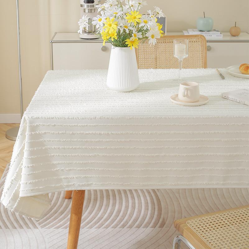 Nordic Simple Cotton And Linen Tablecloth Rectangular Coffee Table Tablecloth Photo Light Luxury Tableware Internet Celebrity Tablecloth
