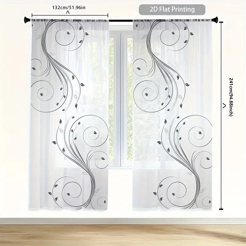 2pcs Simple Black Striped Curtains: Rod Pocket Style   Suitable for Daily Use In Living Rooms / Bedrooms   Modern Minimalist Deco