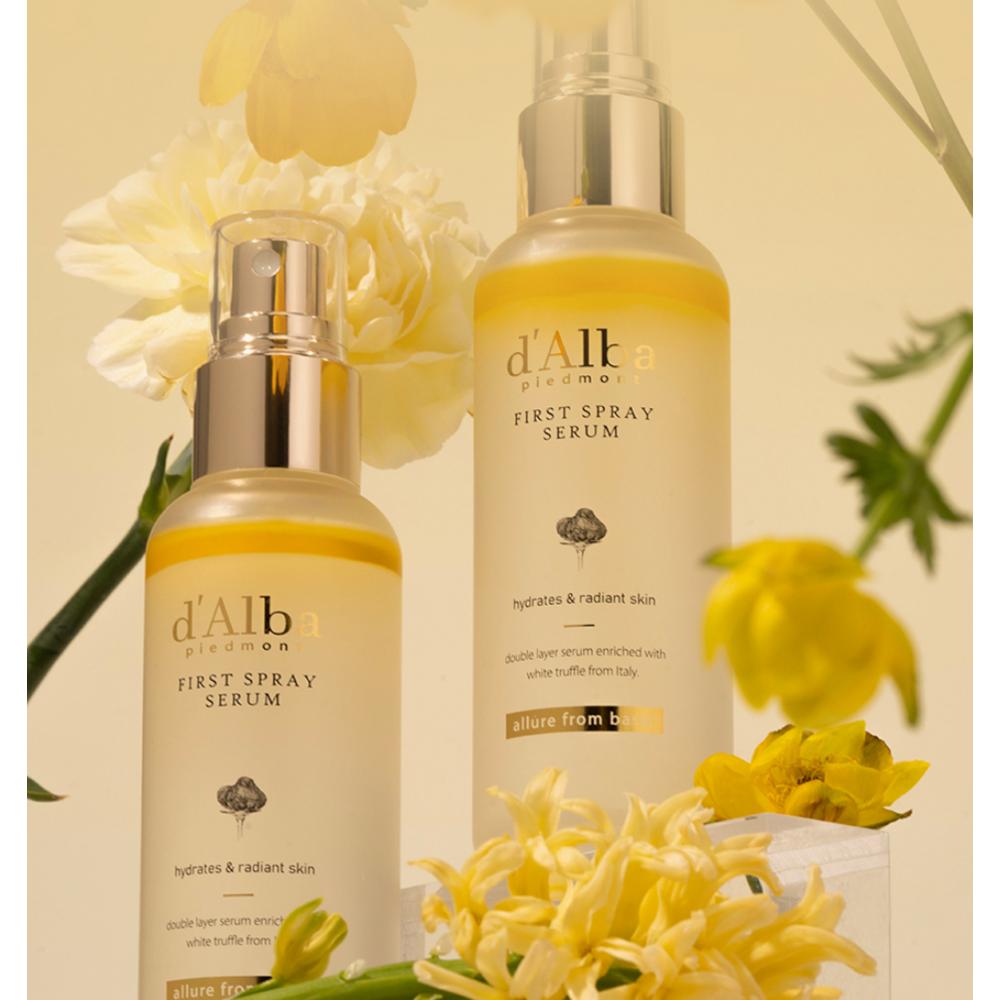 d'Alba Sérum Primeiro Spray Trufa Branca + Limpador Vegano Equilibrante, 3 peças, 3 conjuntos