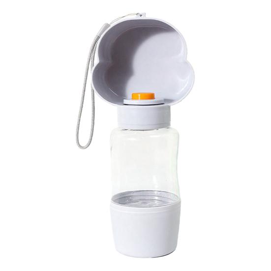 Portable Dog Water Bottle Leak-Proof Pet Water Dispenser with Drinking Bowl Food Compartment Travel Pet Feeder for Dogs Cats Hiking Walking Outdoor