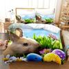Cartoon Konijn Grappige Dieren Beddengoed Set Dekbedovertrek Laken Bedrukt Bedset Kussensloop Bed Volledig Queen King Size Dekbed Slaapkamer
