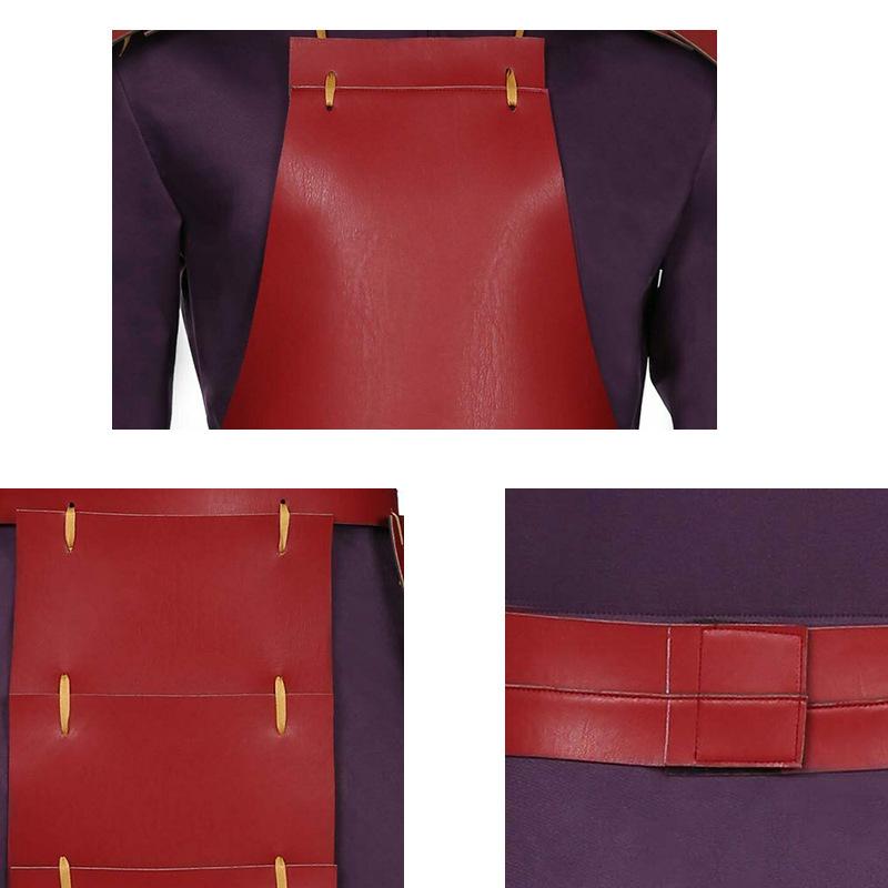 Anime Akatsuki Uchiha Madara Cosplay Kostüm Mann Rüstung Futter Hose Anzug Halloween Kostüm Party Kostüm