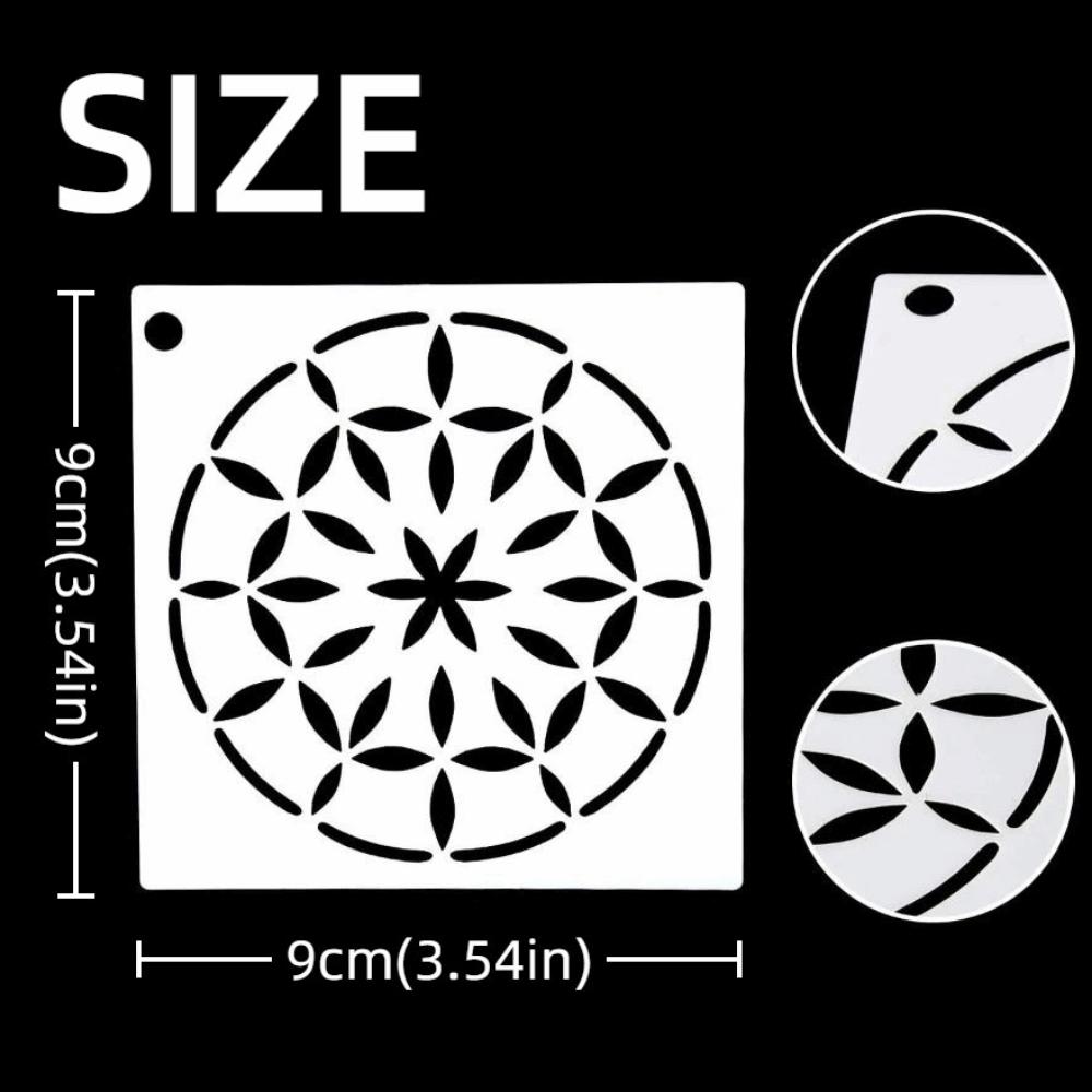 36/56Pcs Creative Mandala Dot Painting Templates Hollow Reusable Dot Painting Stencils Small Size DIY Mandala Stencils